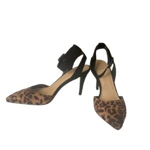 Delicious Leopard Print Ankle Strap Heels